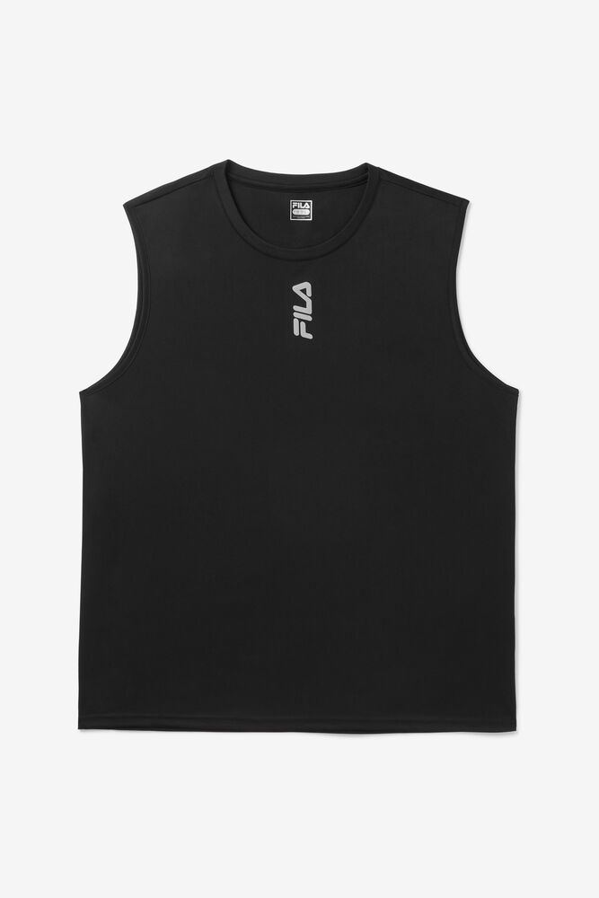 Fila T-Shirt Mens Black Rep Tank - Ireland 57820-WKGL